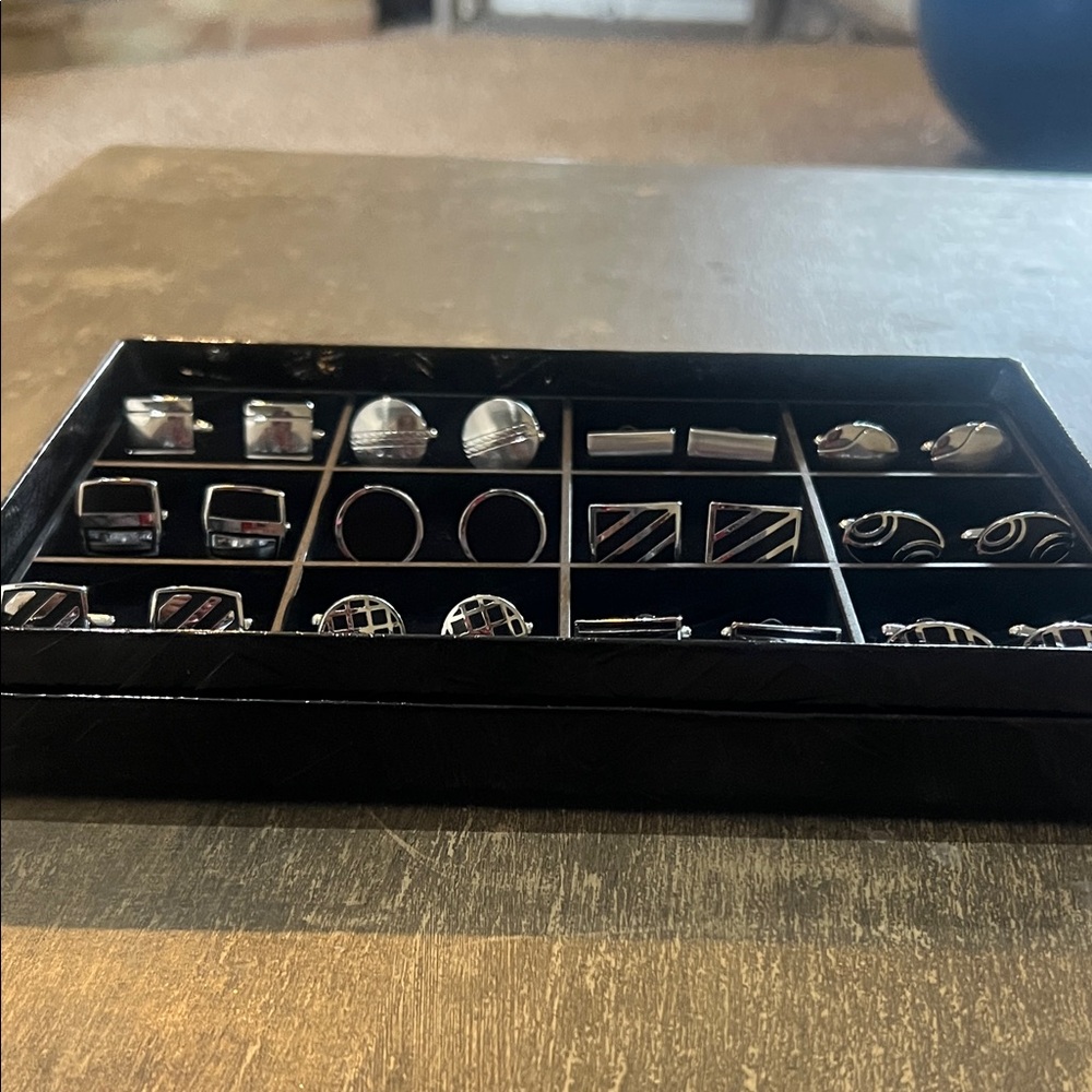 Elegant Silver Cufflinks Set